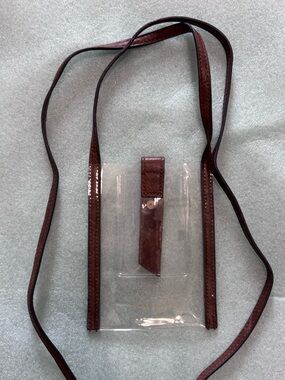 MB Greene Stadium Game Day ID Badge /phone Neck Wallet | Transparent / brown